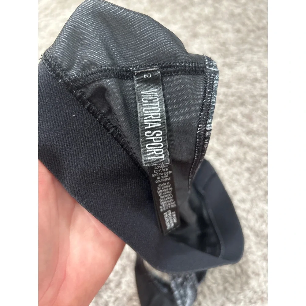 Victoria Sport Racerback Sports Bra Gray Black‎ Small